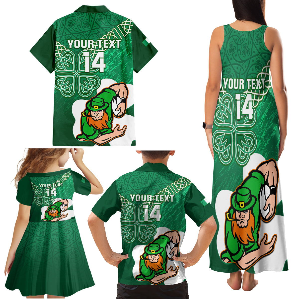 custom-ireland-rugby-family-matching-tank-maxi-dress-and-hawaiian-shirt-2024-irish-shamrocks-with-celtic-pattern