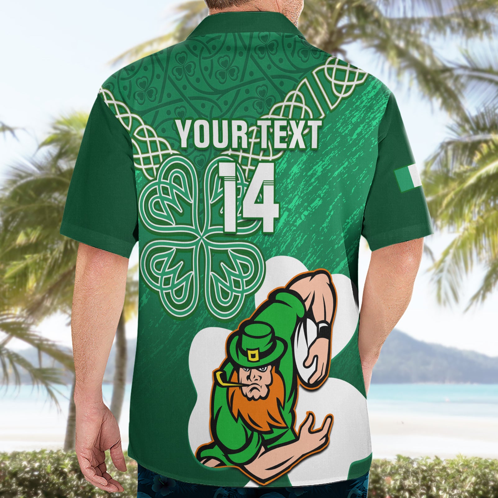 Custom Ireland Rugby Hawaiian Shirt 2024 Irish Shamrocks With Celtic Pattern - Vibe Hoodie Shop