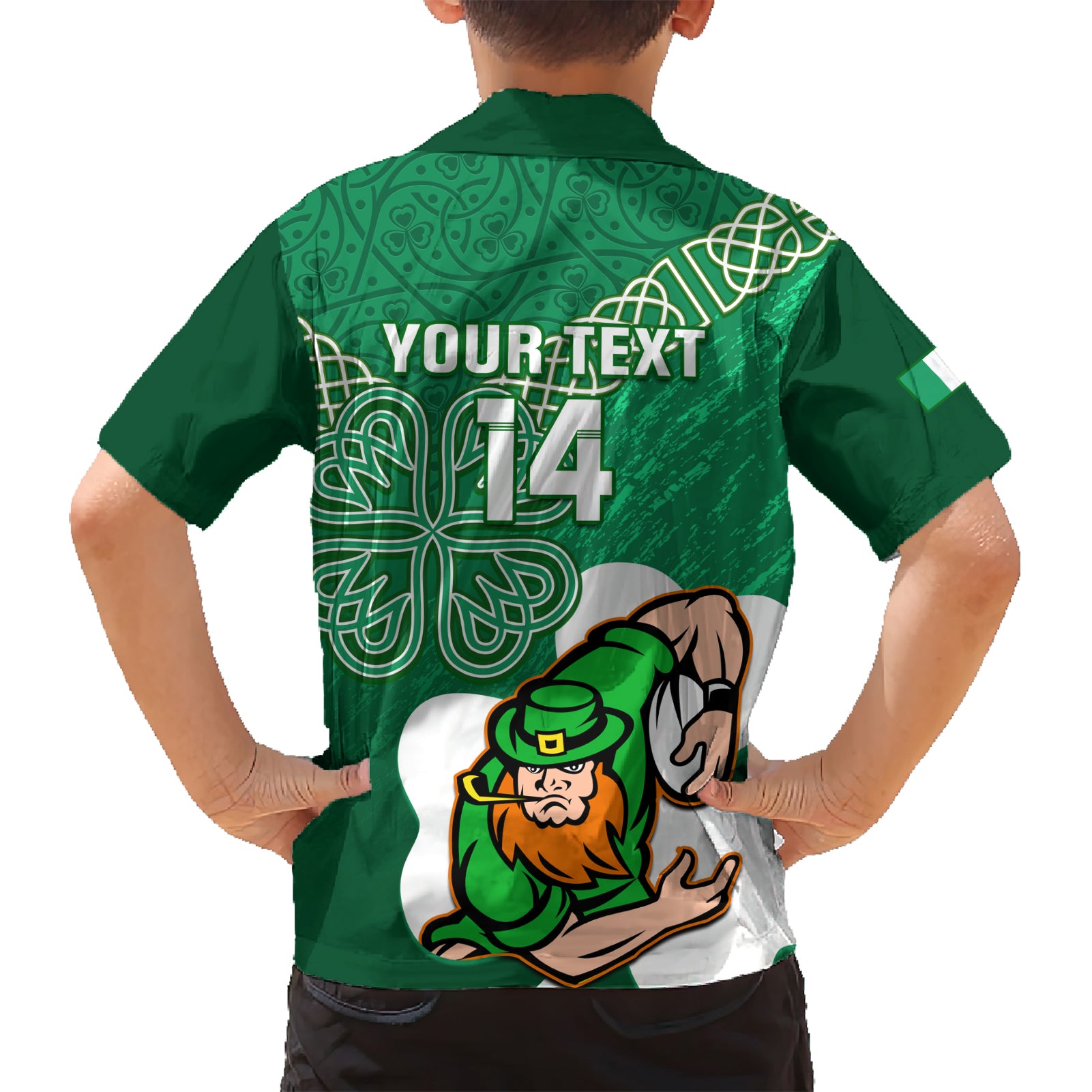 Custom Ireland Rugby Hawaiian Shirt 2024 Irish Shamrocks With Celtic Pattern - Vibe Hoodie Shop