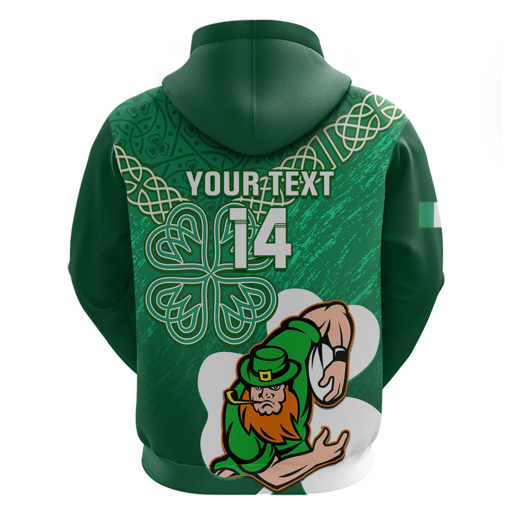 Custom Ireland Rugby Hoodie 2024 Irish Shamrocks With Celtic Pattern - Vibe Hoodie Shop