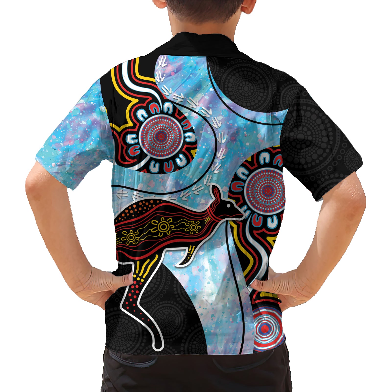 Australia Opal Hawaiian Shirt Aussie Kangaroo Aboriginal Art - Vibe Hoodie Shop