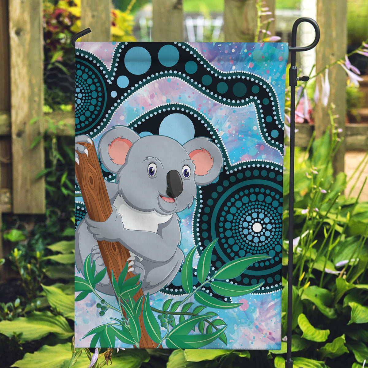 Australia Opal Koala Garden Flag Aussie Aboriginal Art - Vibe Hoodie Shop