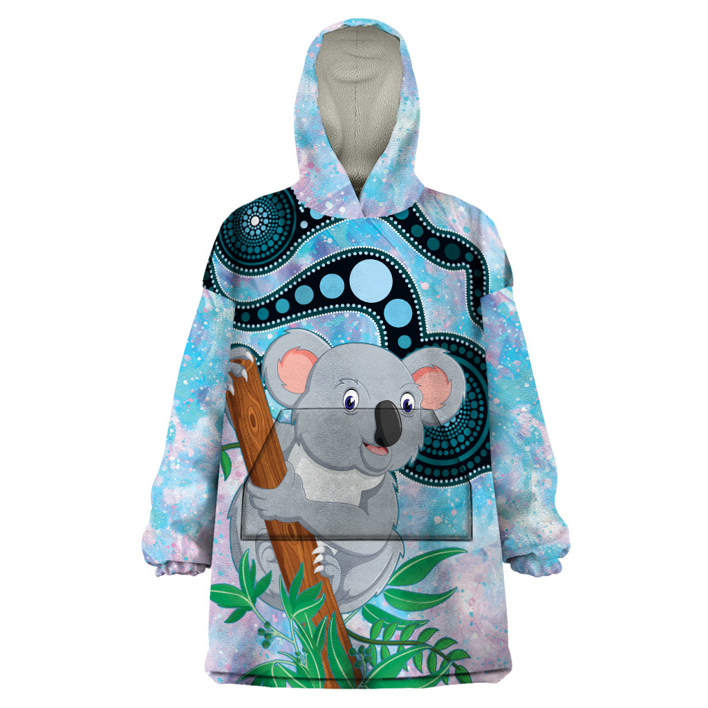 Australia Opal Koala Wearable Blanket Hoodie Aussie Aboriginal Art - Vibe Hoodie Shop