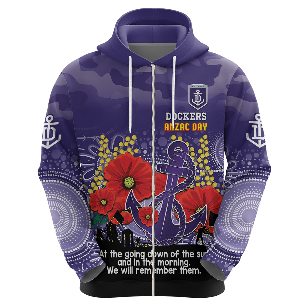 Custom Dockers Football ANZAC Hoodie Gallipoli Camouflage With Poppies - Vibe Hoodie Shop
