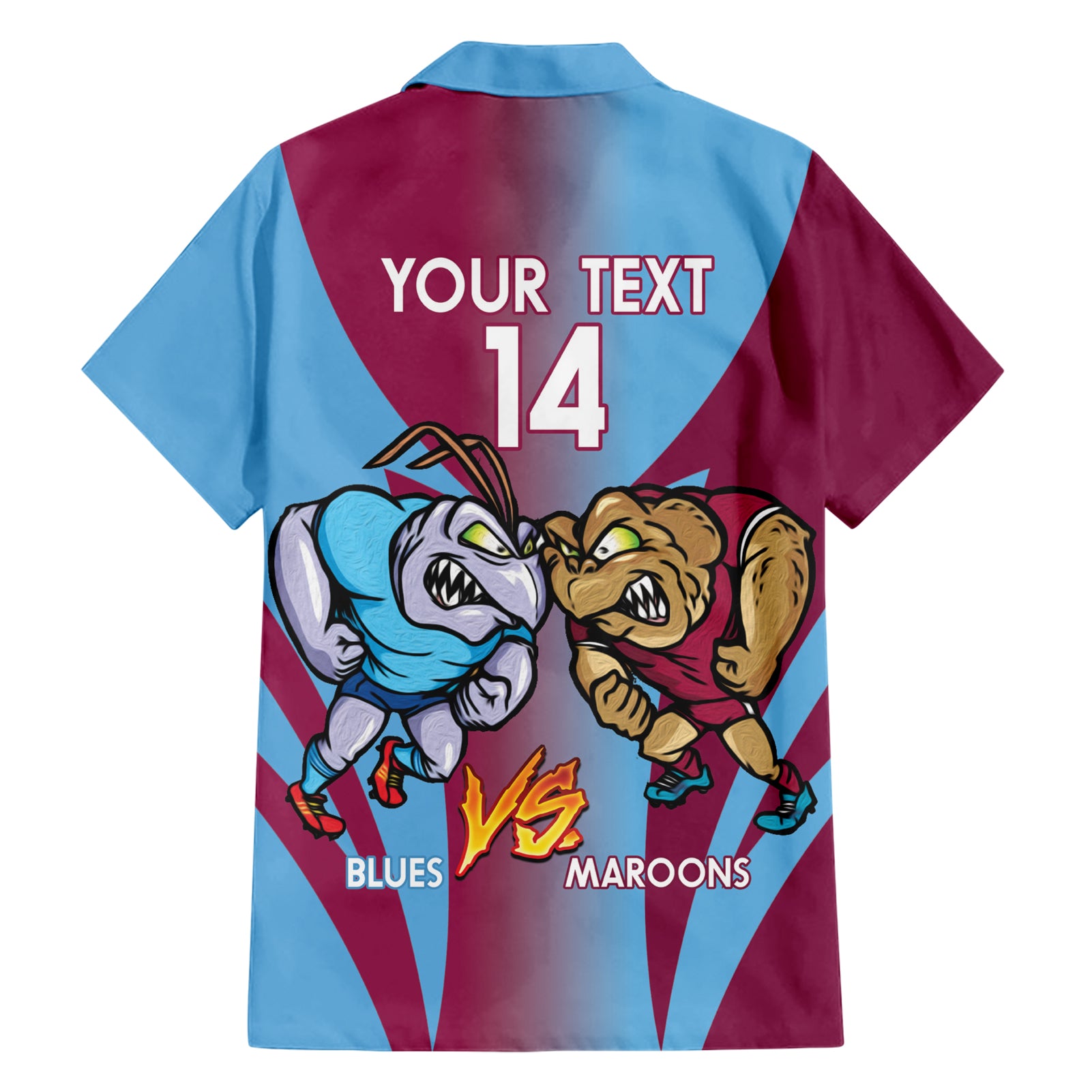 Custom NSW Blues And QLD Maroons Rugby Hawaiian Shirt 2024 Cockroaches Cane toads Together - Vibe Hoodie Shop