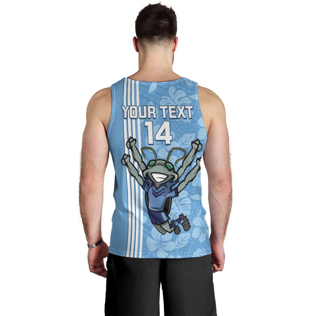 Custom NSW Blues Rugby Men Tank Top Cockroaches Polynesian Pattern Tropical Vibes - Vibe Hoodie Shop