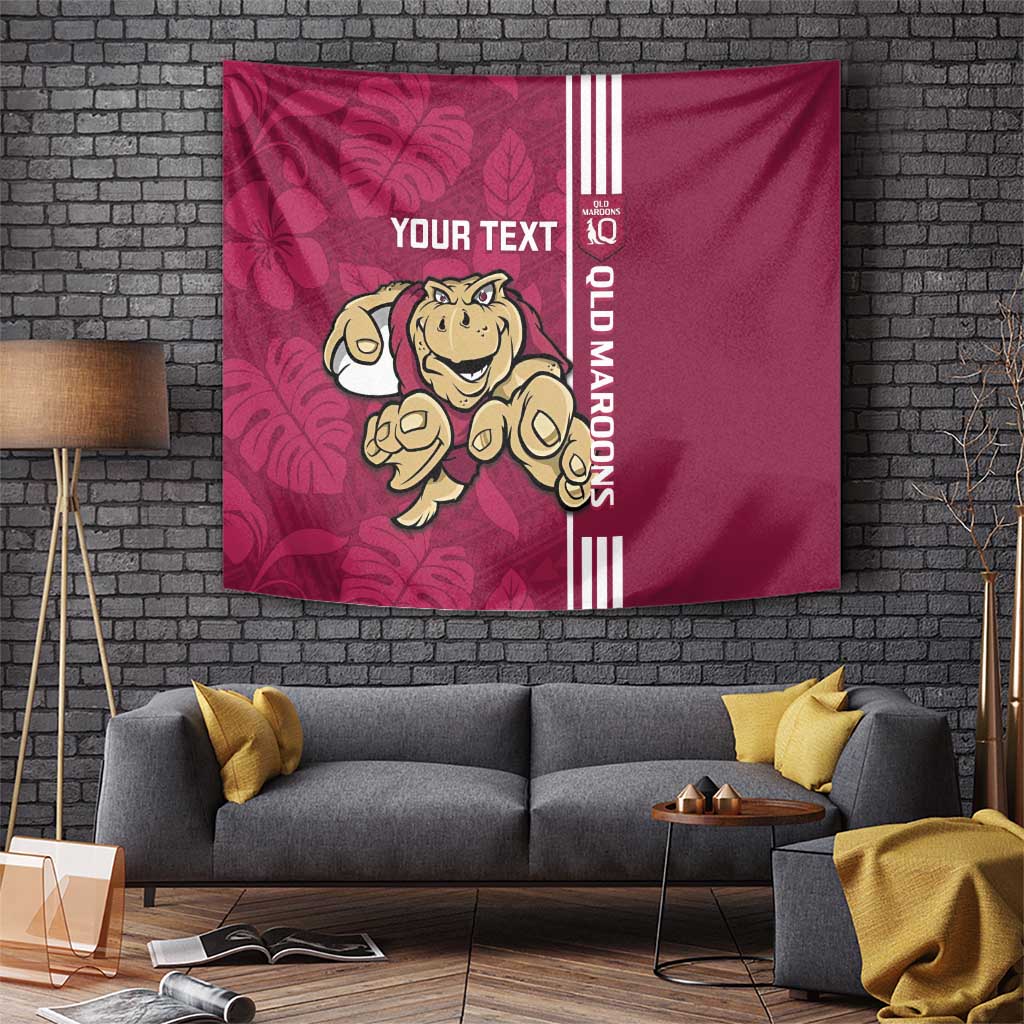 Custom QLD Maroons Rugby Tapestry Cane Toads Polynesian Pattern Tropical Vibes - Vibe Hoodie Shop