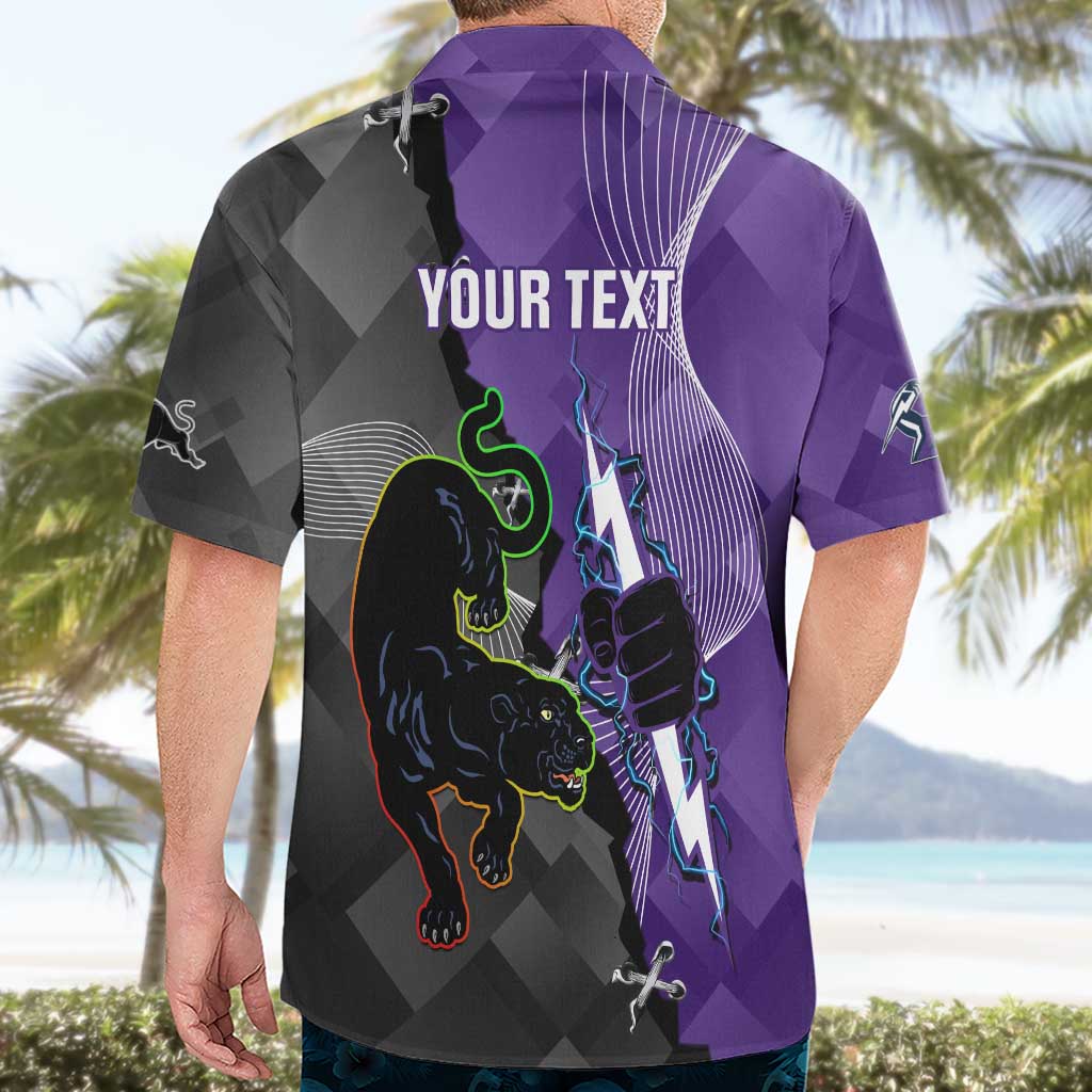 Personalised Storm And Panthers Rugby 2024 Hawaiian Shirt Go Champions Grand Final Dynamic Style - Vibe Hoodie Shop