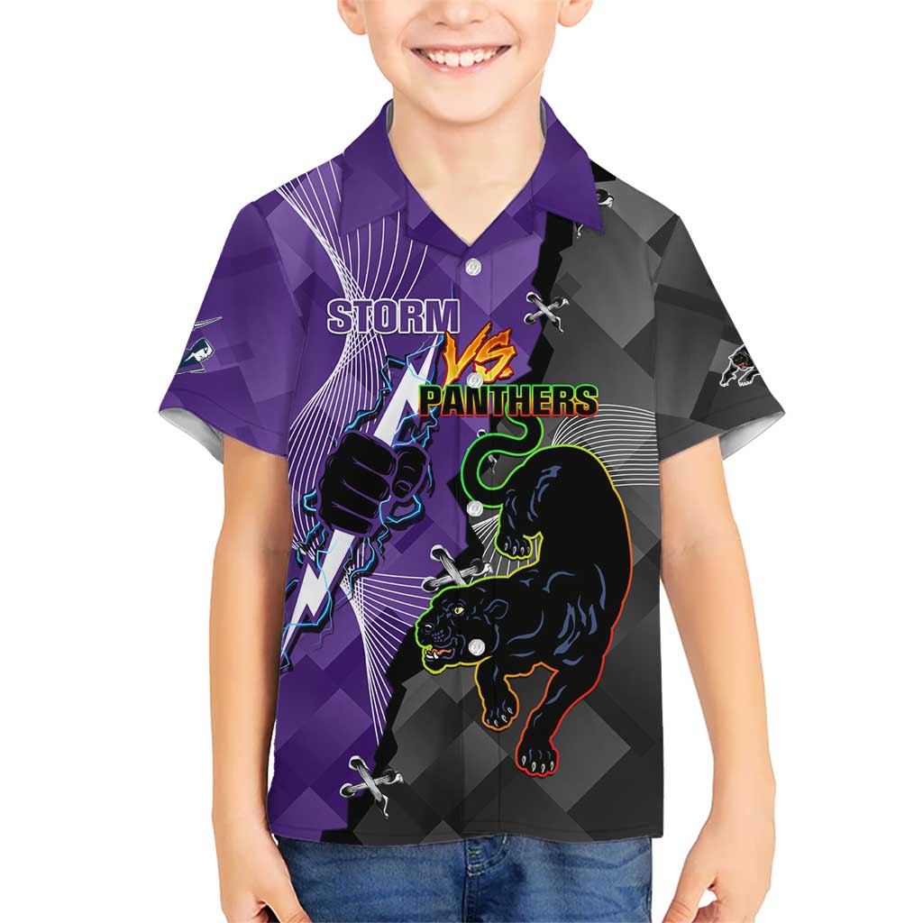 Personalised Storm And Panthers Rugby 2024 Hawaiian Shirt Go Champions Grand Final Dynamic Style - Vibe Hoodie Shop