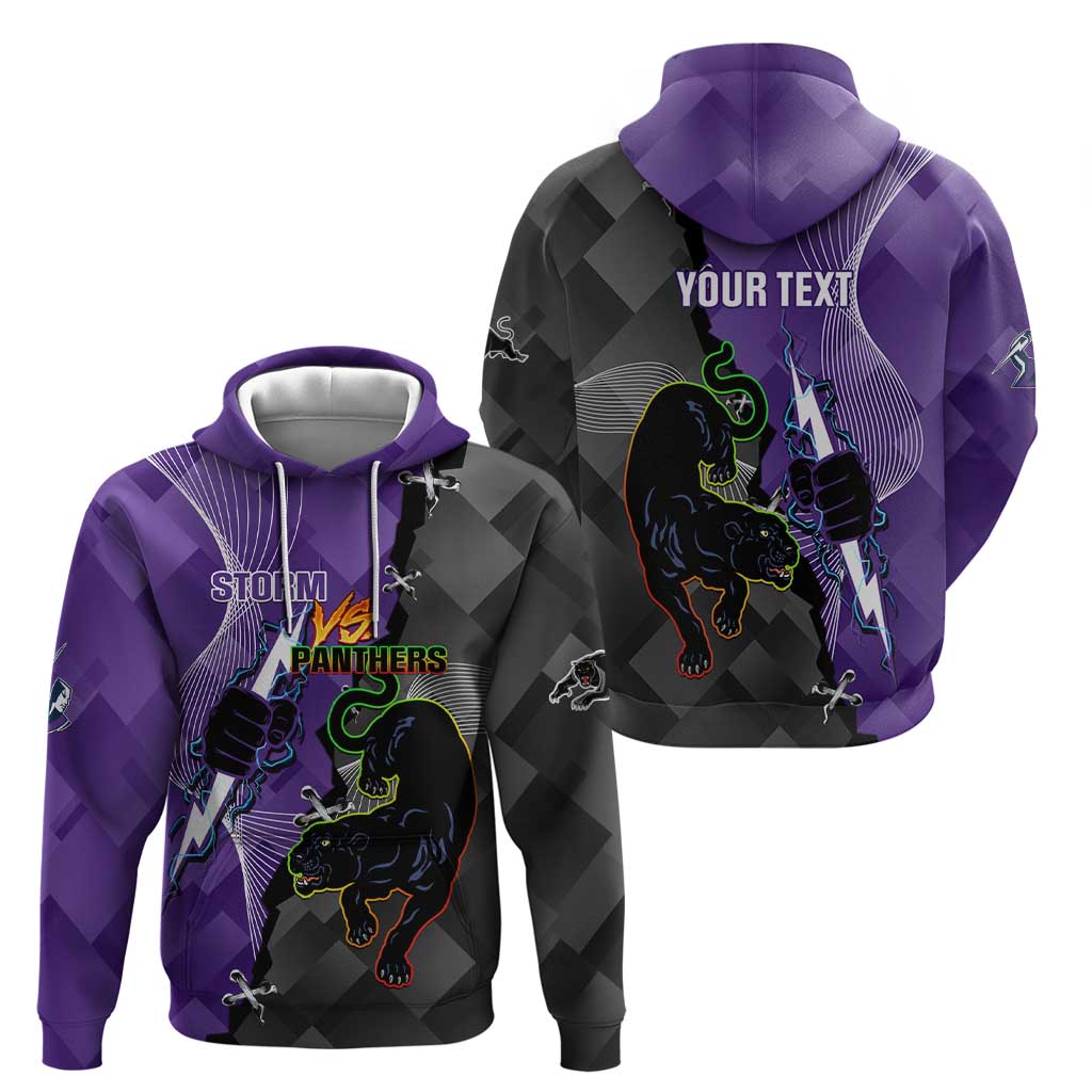 Personalised Storm And Panthers Rugby 2024 Hoodie Go Champions Grand Final Dynamic Style - Vibe Hoodie Shop