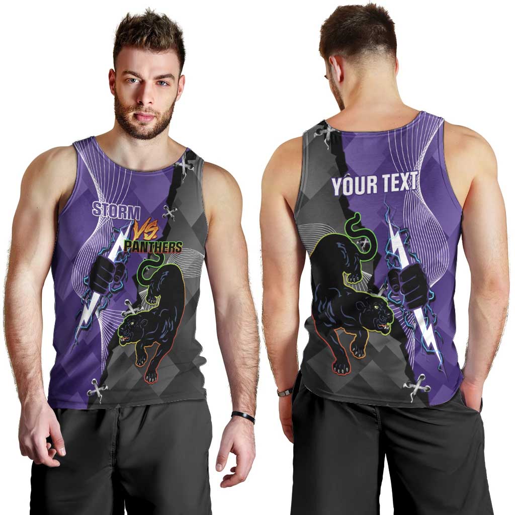 Personalised Storm And Panthers Rugby 2024 Men Tank Top Go Champions Grand Final Dynamic Style - Vibe Hoodie Shop