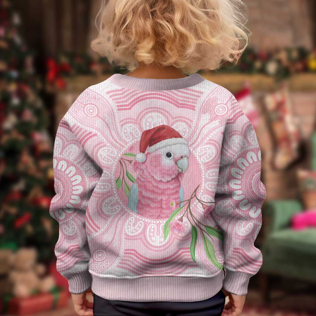 Funny Pink Galah Australia Christmas Kid Ugly Christmas Sweater Eucalyptus Blossoms Aboriginal Art - Vibe Hoodie