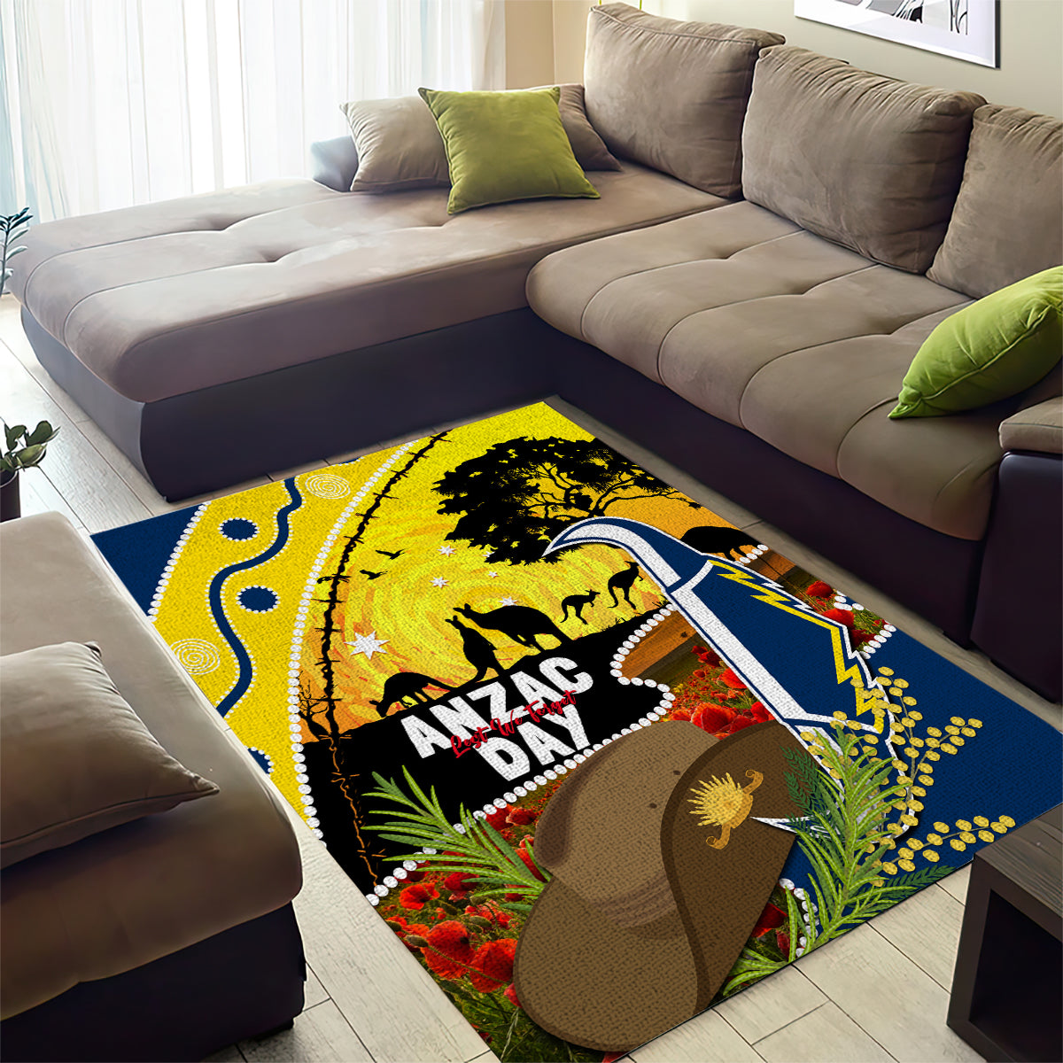 Cowboys ANZAC Day Area Rug Rosemary Starring Night Style - Vibe Hoodie Shop