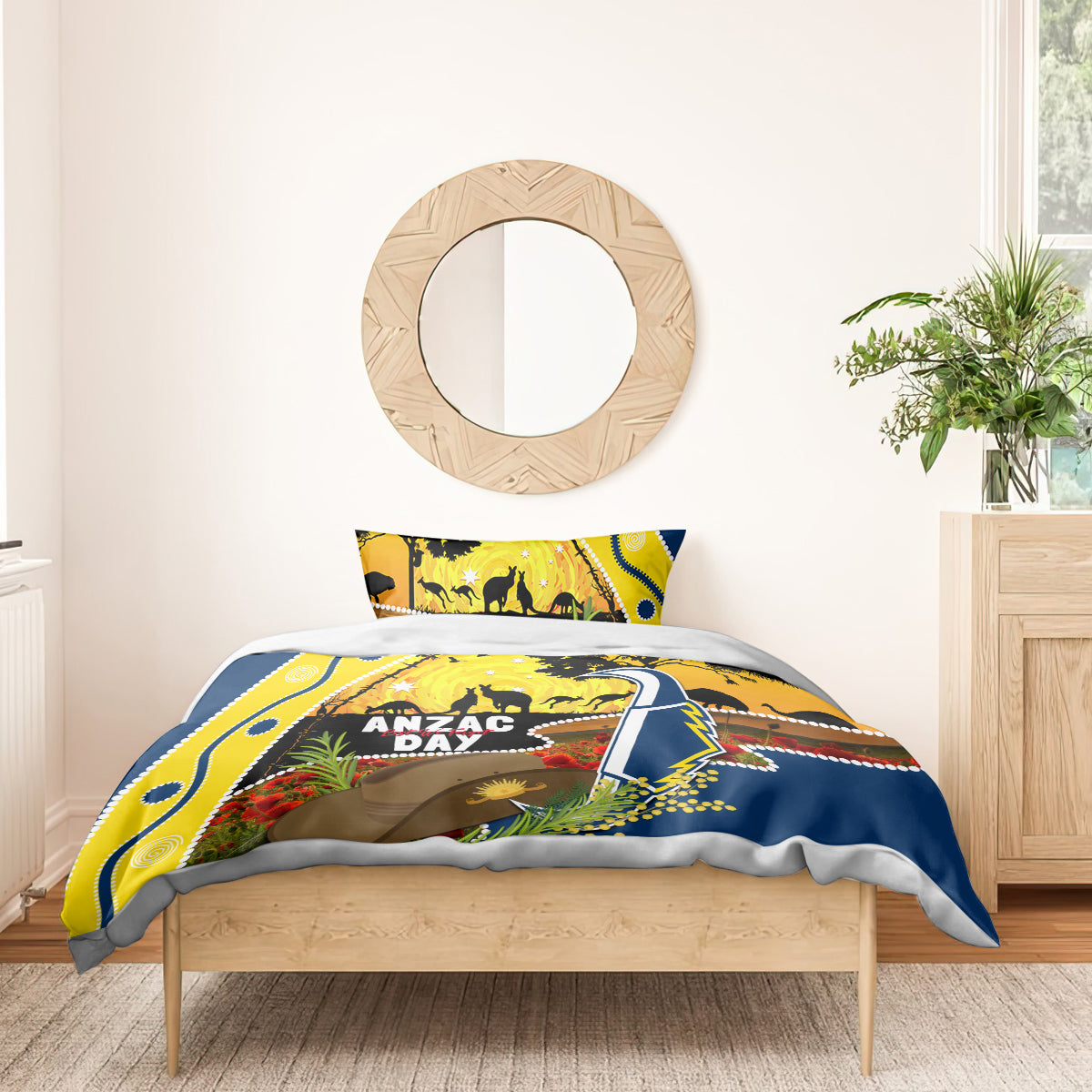 Cowboys ANZAC Day Bedding Set Rosemary Starring Night Style - Vibe Hoodie Shop