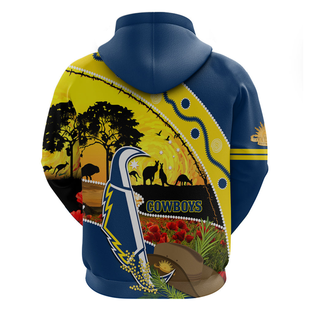 Cowboys ANZAC Day Hoodie Rosemary Starring Night Style - Vibe Hoodie Shop
