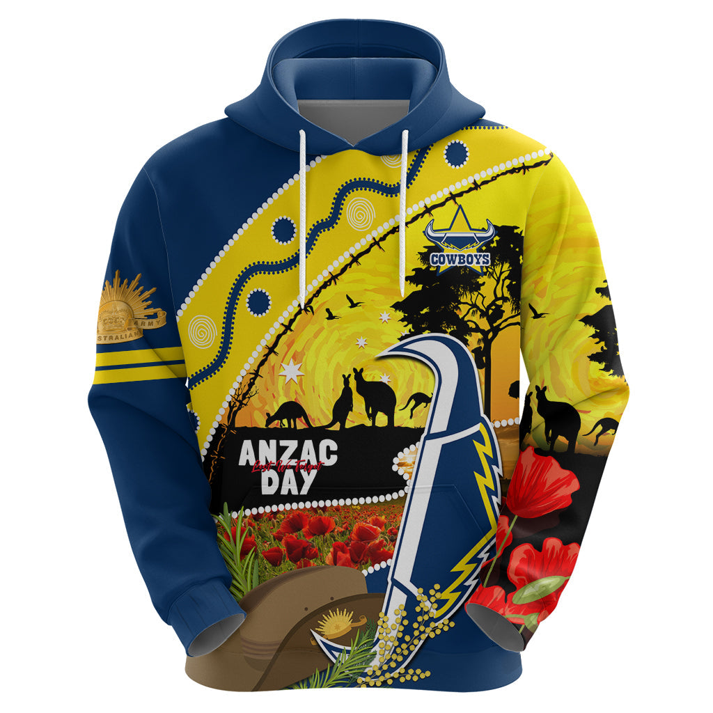 Cowboys ANZAC Day Hoodie Rosemary Starring Night Style - Vibe Hoodie Shop