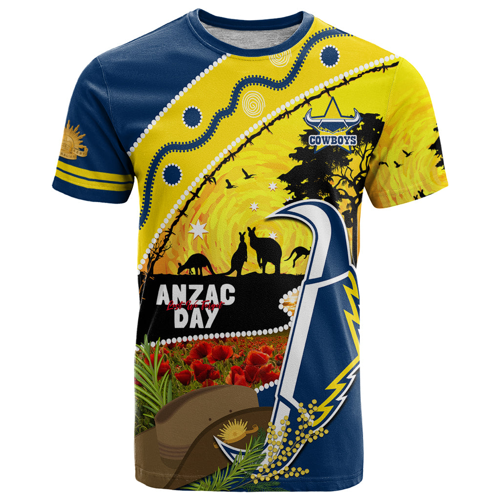 Cowboys ANZAC Day T Shirt Rosemary Starring Night Style - Vibe Hoodie Shop