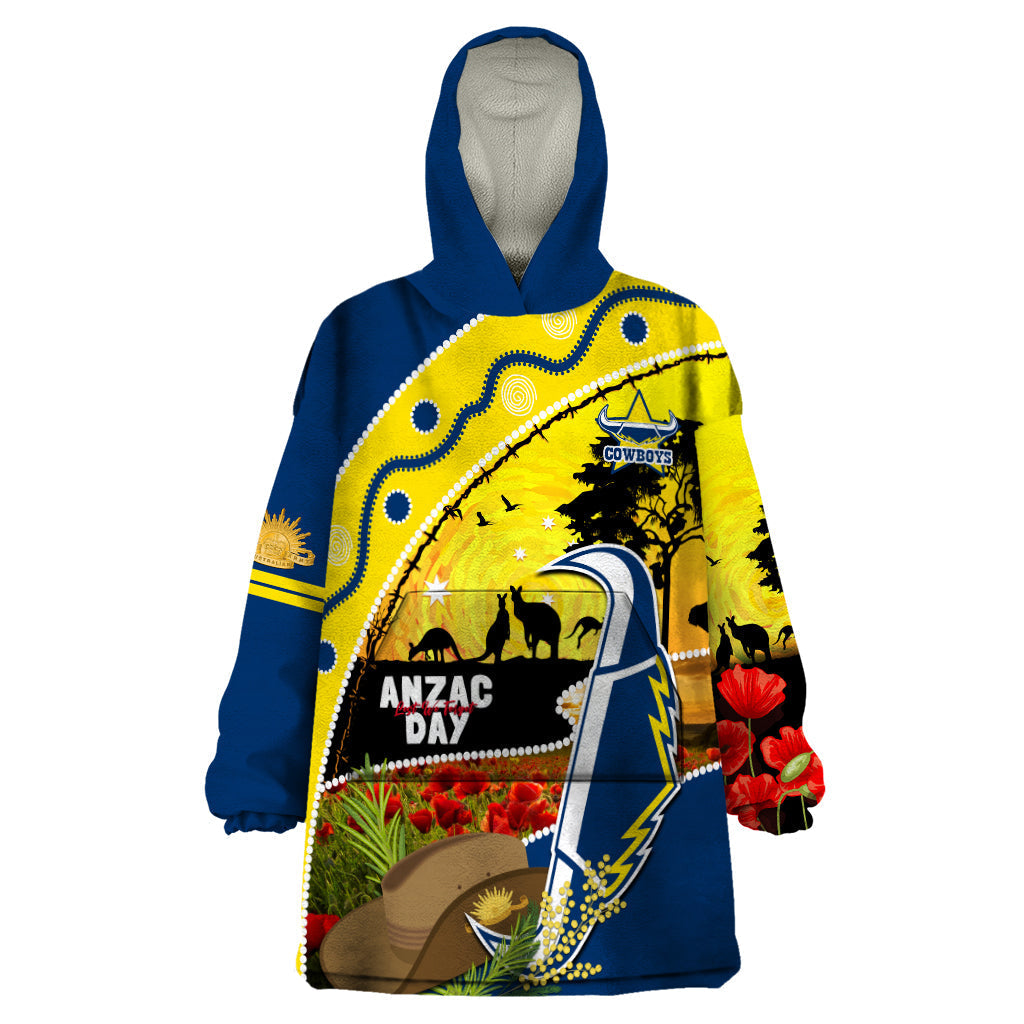 Cowboys ANZAC Day Wearable Blanket Hoodie Rosemary Starring Night Style - Vibe Hoodie Shop