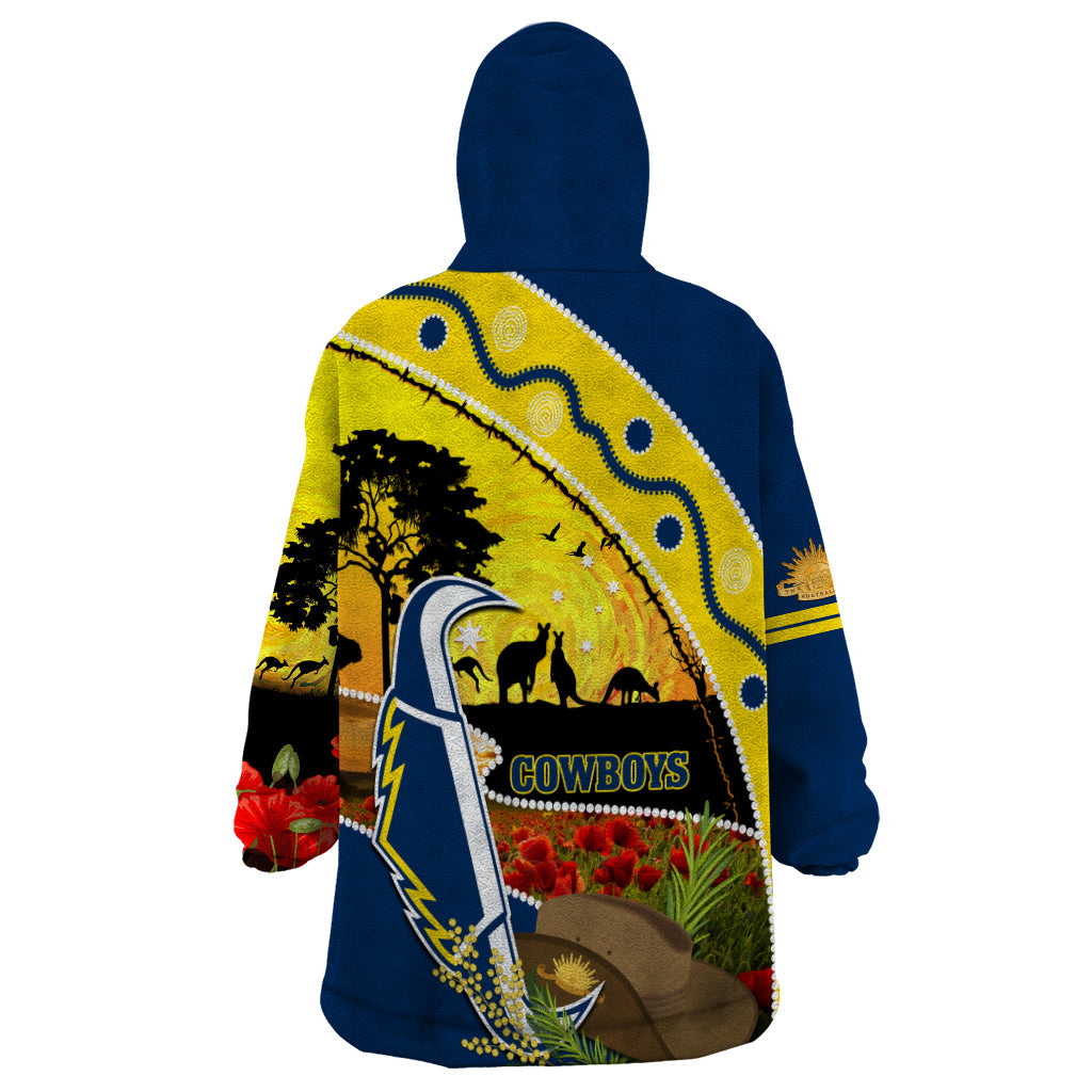 Cowboys ANZAC Day Wearable Blanket Hoodie Rosemary Starring Night Style - Vibe Hoodie Shop