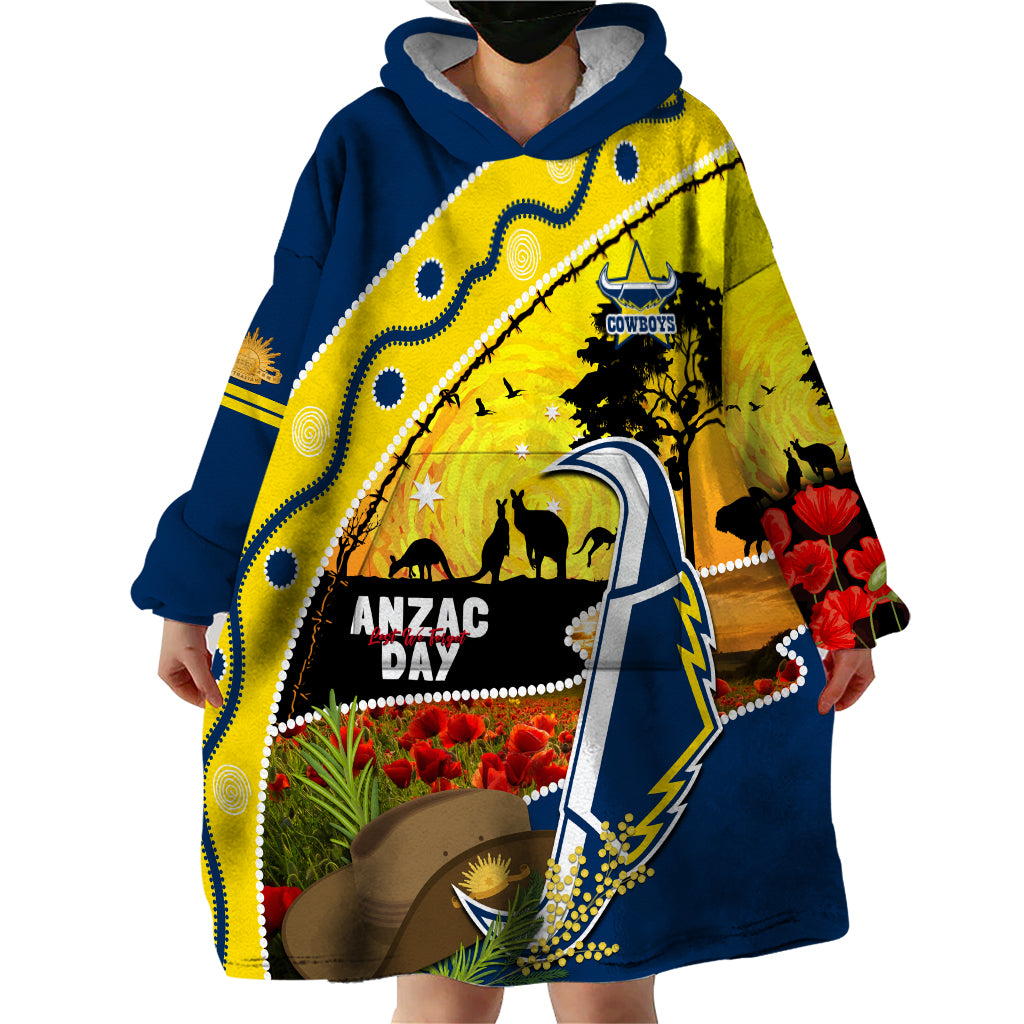 Cowboys ANZAC Day Wearable Blanket Hoodie Rosemary Starring Night Style - Vibe Hoodie Shop