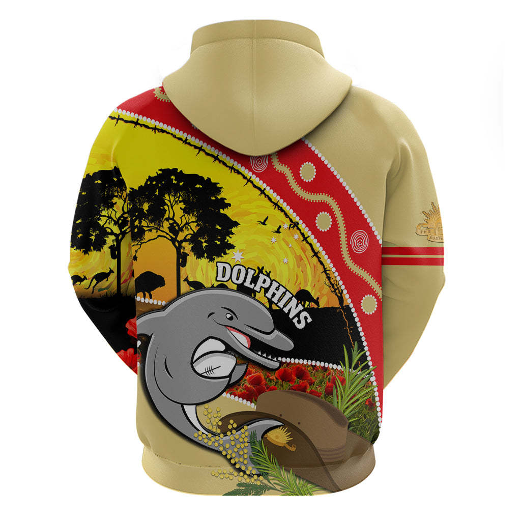 Dolphins ANZAC Day Hoodie Rosemary Starring Night Style - Vibe Hoodie Shop