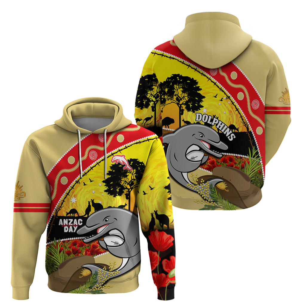 Dolphins ANZAC Day Hoodie Rosemary Starring Night Style - Vibe Hoodie Shop