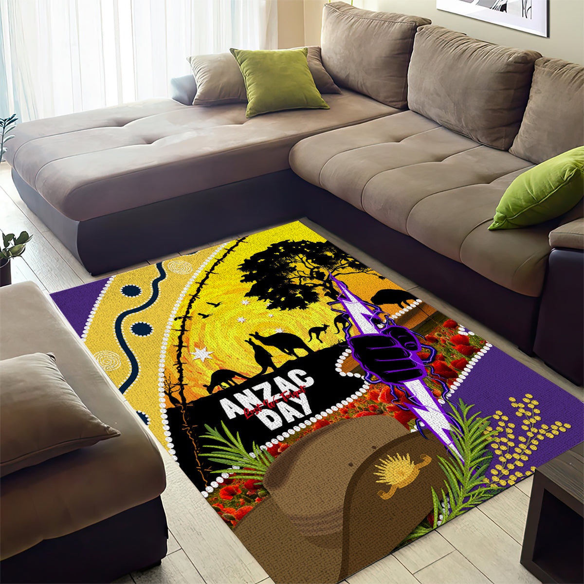 Storm ANZAC Day Area Rug Rosemary Starring Night Style - Vibe Hoodie Shop