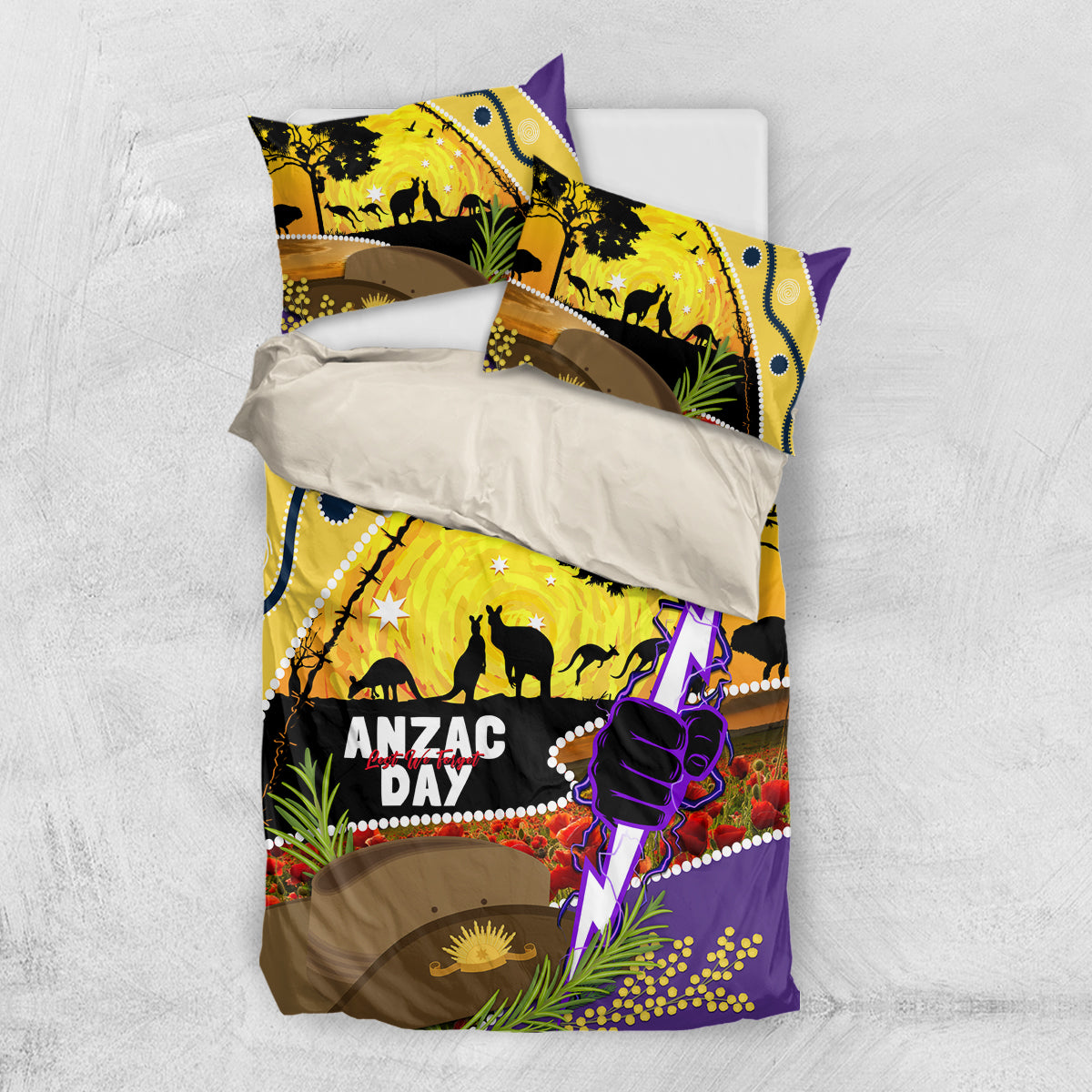 Storm ANZAC Day Bedding Set Rosemary Starring Night Style - Vibe Hoodie Shop