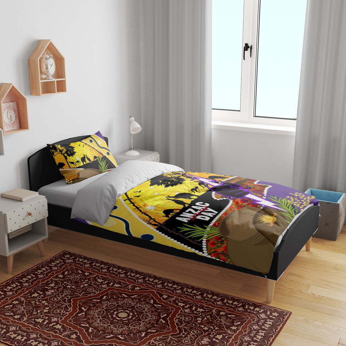 Storm ANZAC Day Bedding Set Rosemary Starring Night Style - Vibe Hoodie Shop