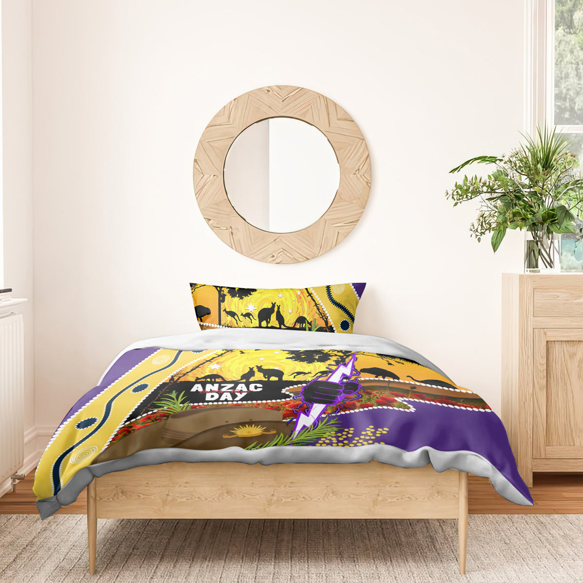 Storm ANZAC Day Bedding Set Rosemary Starring Night Style - Vibe Hoodie Shop