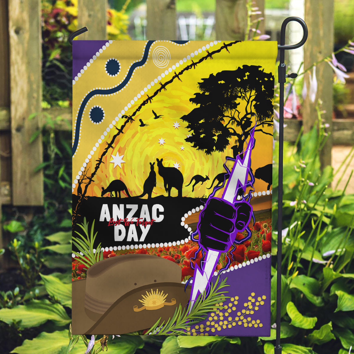 Storm ANZAC Day Garden Flag Rosemary Starring Night Style - Vibe Hoodie Shop