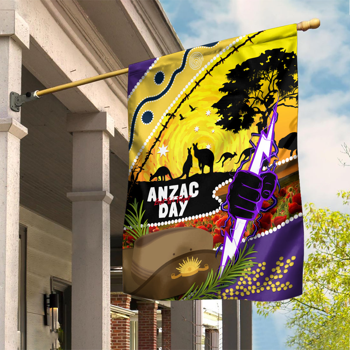 Storm ANZAC Day Garden Flag Rosemary Starring Night Style - Vibe Hoodie Shop