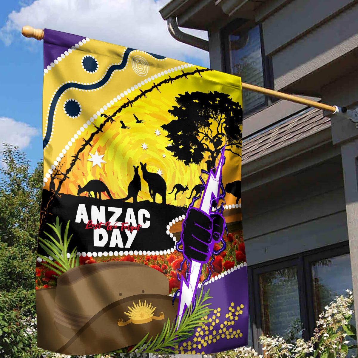 Storm ANZAC Day Garden Flag Rosemary Starring Night Style - Vibe Hoodie Shop