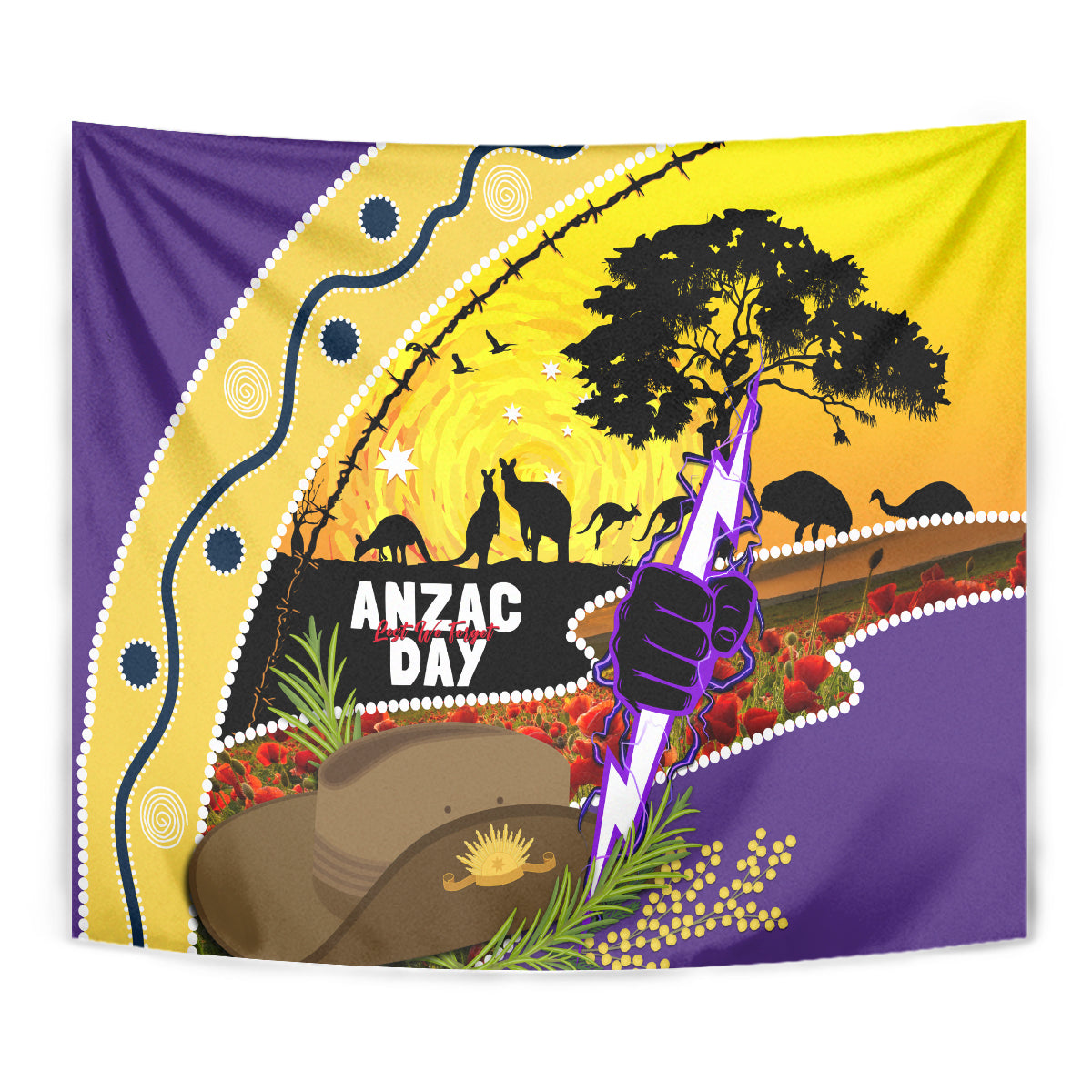 Storm ANZAC Day Tapestry Rosemary Starring Night Style - Vibe Hoodie Shop