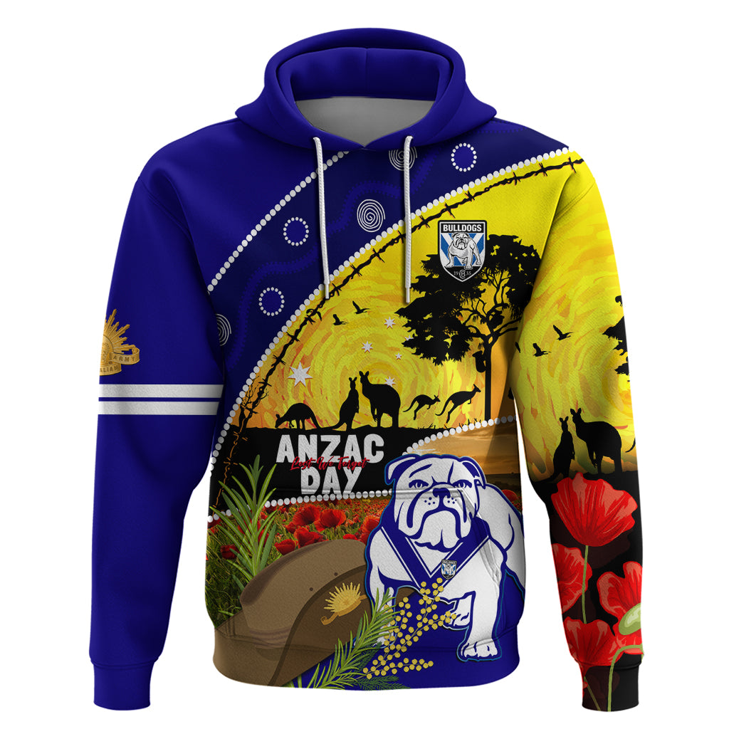 Bulldogs ANZAC Day Hoodie Rosemary Starring Night Style - Vibe Hoodie Shop