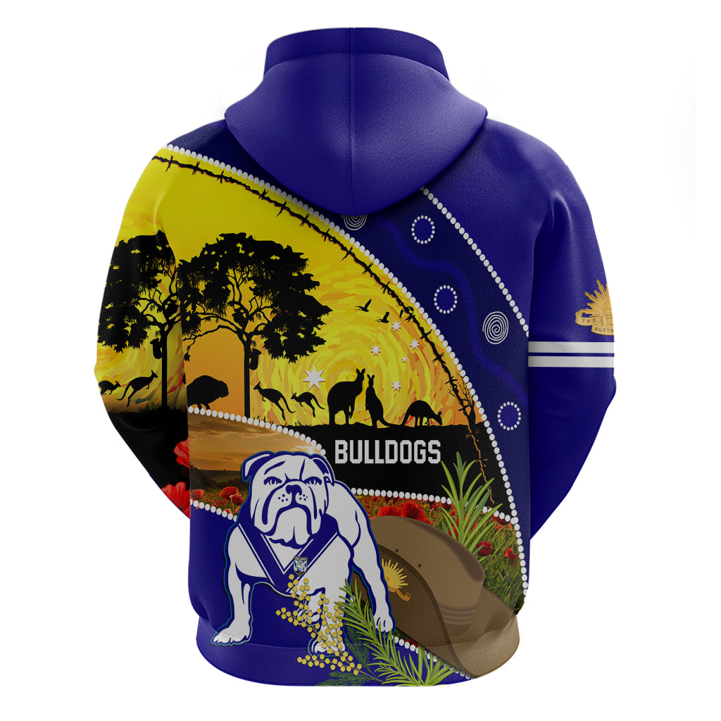 Bulldogs ANZAC Day Hoodie Rosemary Starring Night Style - Vibe Hoodie Shop