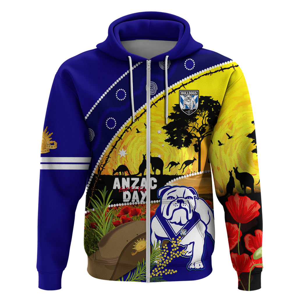 Bulldogs ANZAC Day Hoodie Rosemary Starring Night Style - Vibe Hoodie Shop