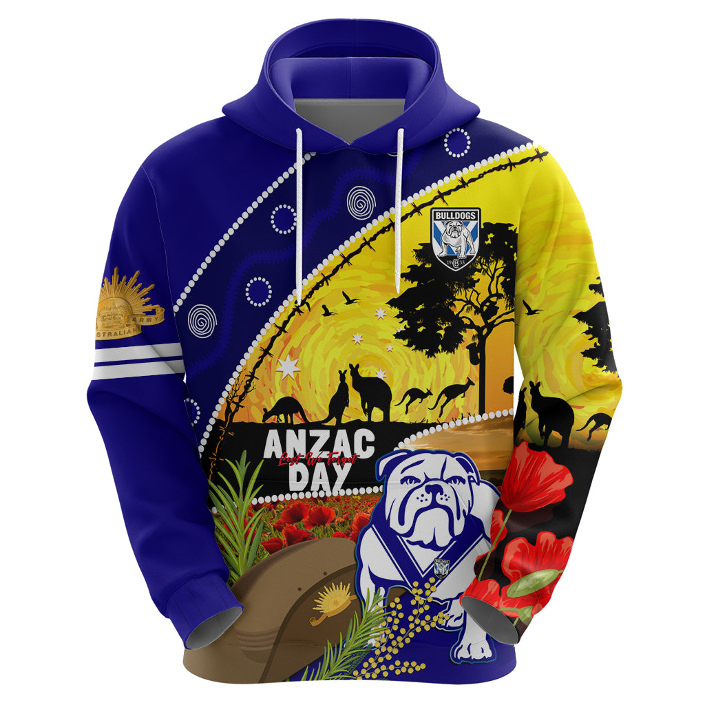 Bulldogs ANZAC Day Hoodie Rosemary Starring Night Style - Vibe Hoodie Shop