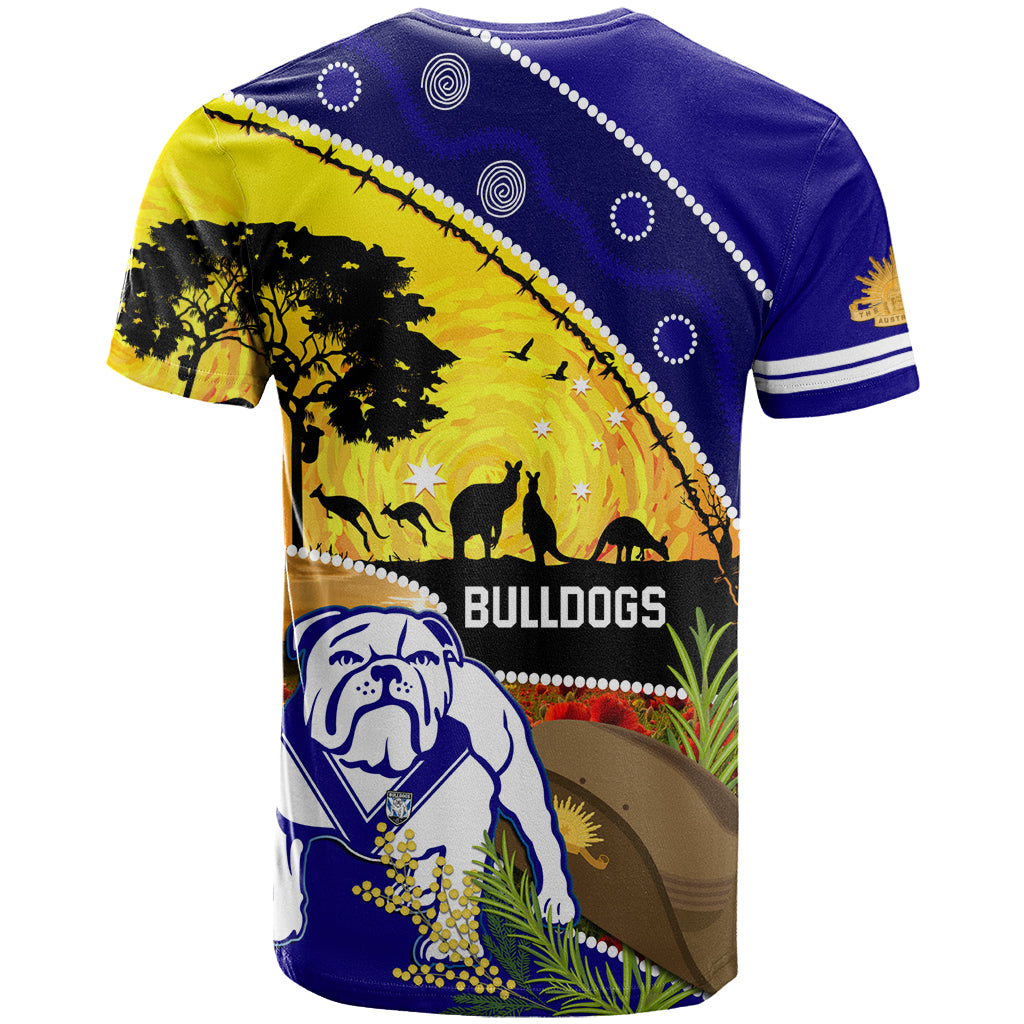 Bulldogs ANZAC Day T Shirt Rosemary Starring Night Style - Vibe Hoodie Shop