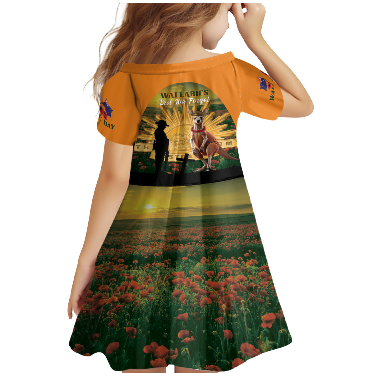 Australia Wallabies Rugby ANZAC Day Family Matching Mermaid Dress and Hawaiian Shirt 2024 Lest We Forget