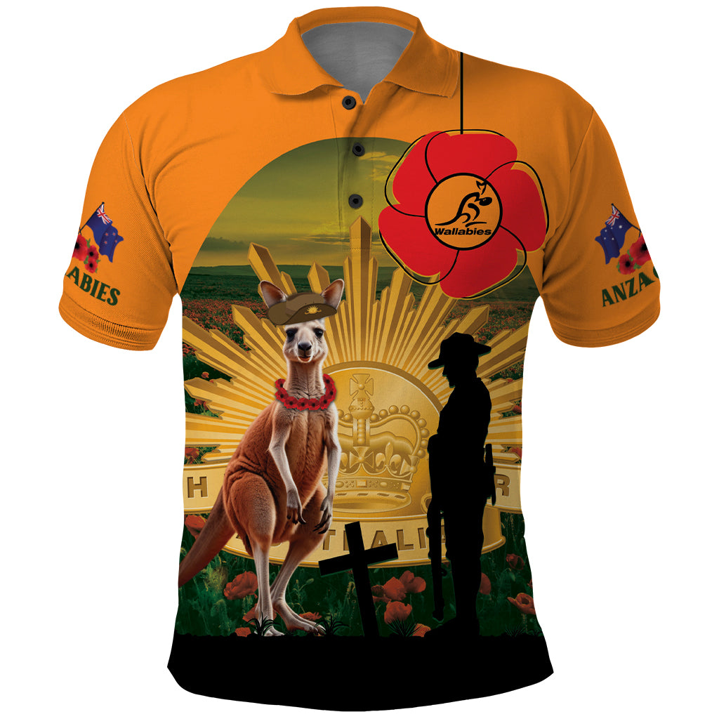Australia Wallabies Rugby ANZAC Day Polo Shirt 2024 Lest We Forget - Vibe Hoodie Shop