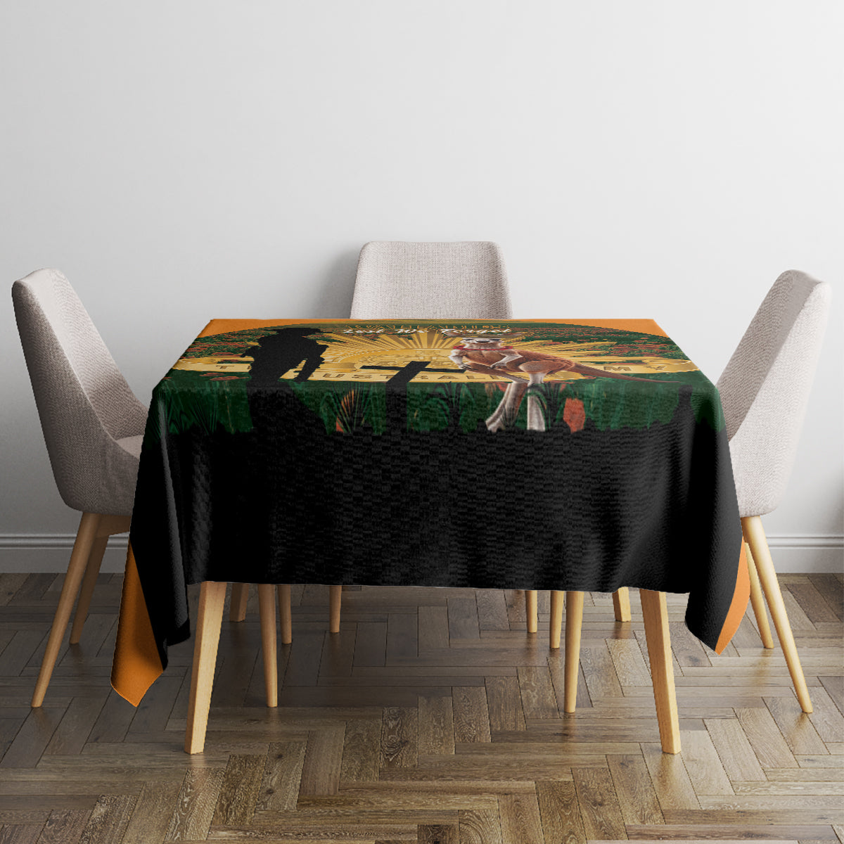Australia Wallabies Rugby ANZAC Day Tablecloth 2024 Lest We Forget
