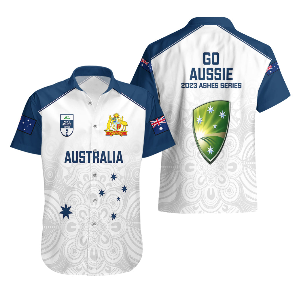Australia Cricket Hawaiian Shirt 2023 Ashes Go Aussie Indigenous Art - Vibe Hoodie Shop