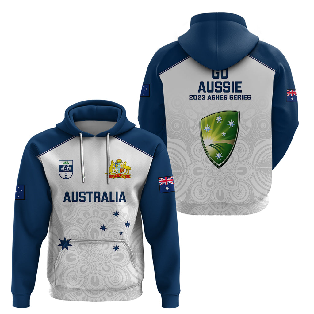 Australia Cricket Hoodie 2023 Ashes Go Aussie Indigenous Art - Vibe Hoodie Shop