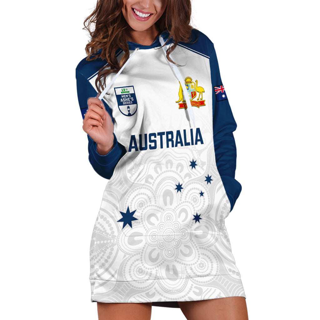 Australia Cricket Hoodie Dress 2023 Ashes Go Aussie Indigenous Art - Vibe Hoodie Shop