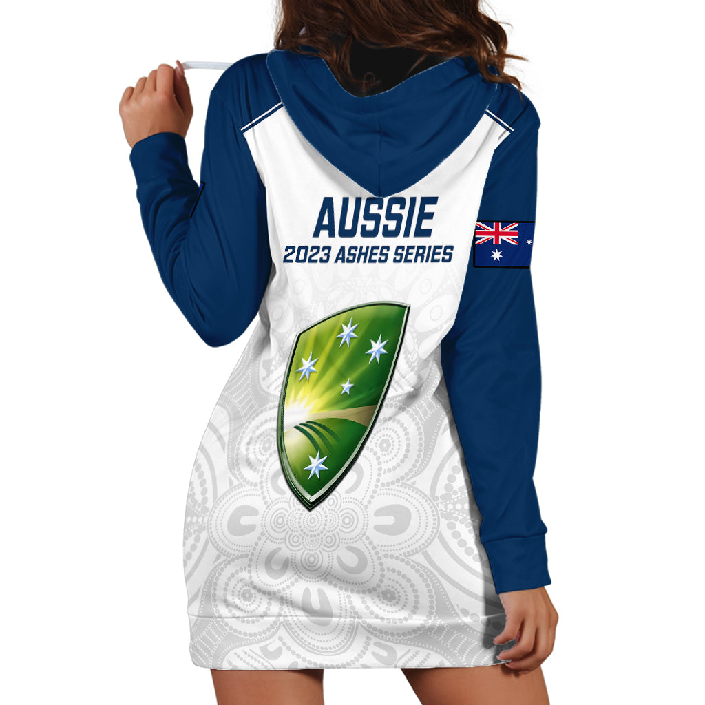 Australia Cricket Hoodie Dress 2023 Ashes Go Aussie Indigenous Art - Vibe Hoodie Shop