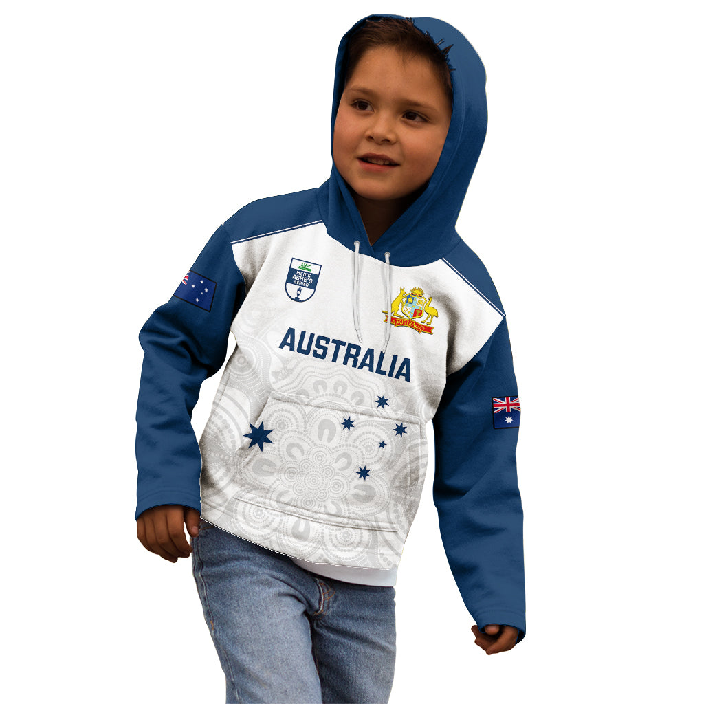 Personalised Australia Cricket Kid Hoodie 2023 Ashes Go Aussie Indigenous Art - Vibe Hoodie Shop