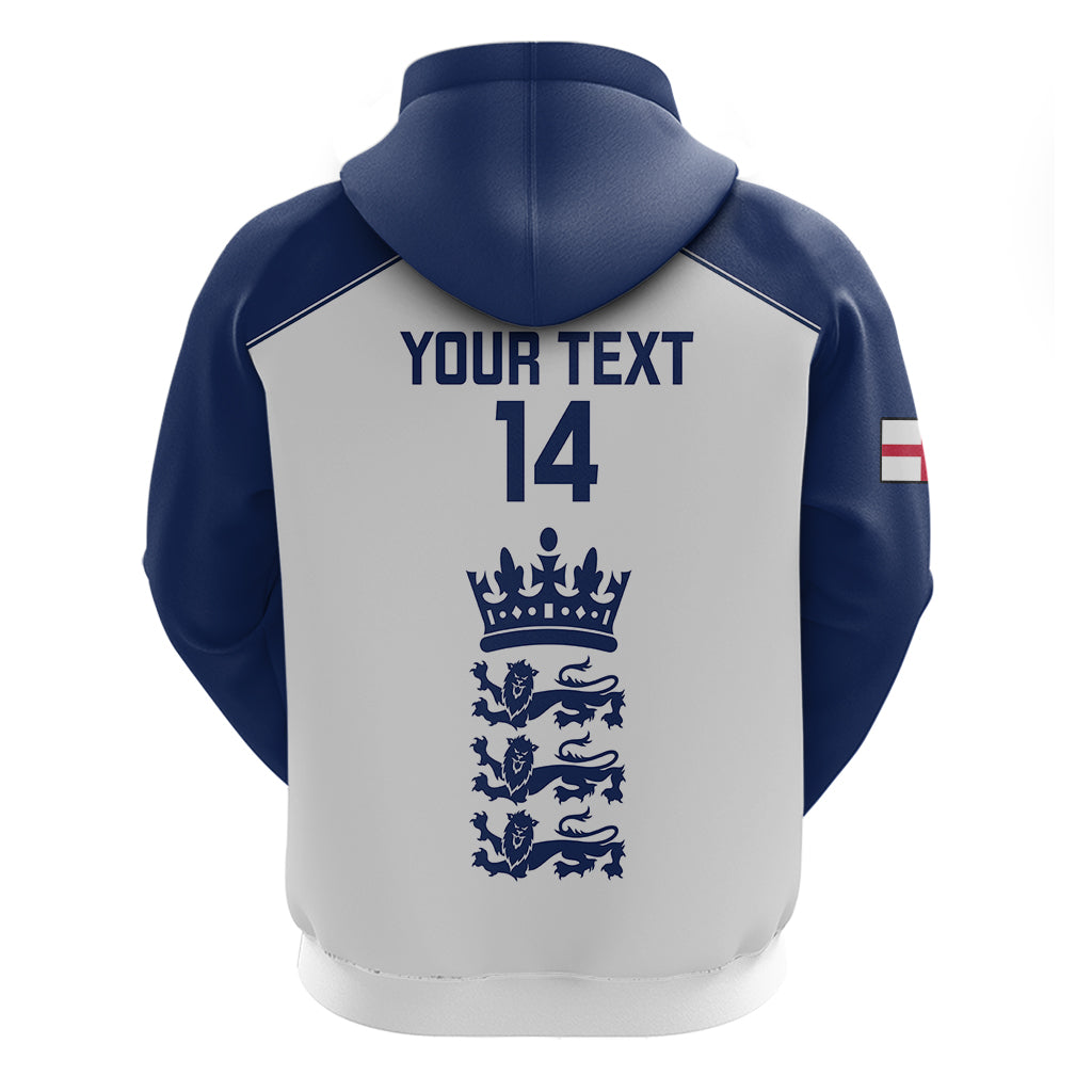 Personalised England Cricket Hoodie 2023 Ashes Sporty Version - Vibe Hoodie Shop
