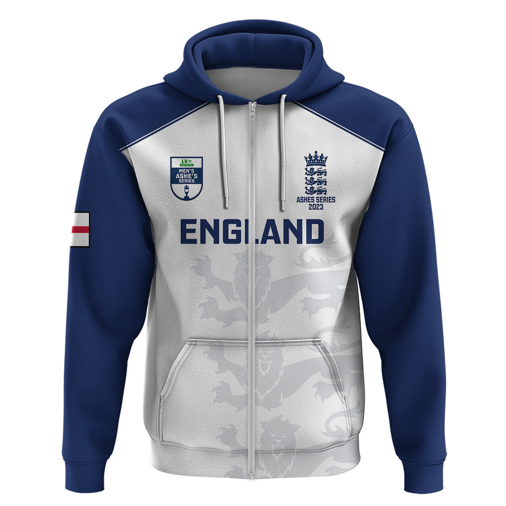 Personalised England Cricket Hoodie 2023 Ashes Sporty Version - Vibe Hoodie Shop
