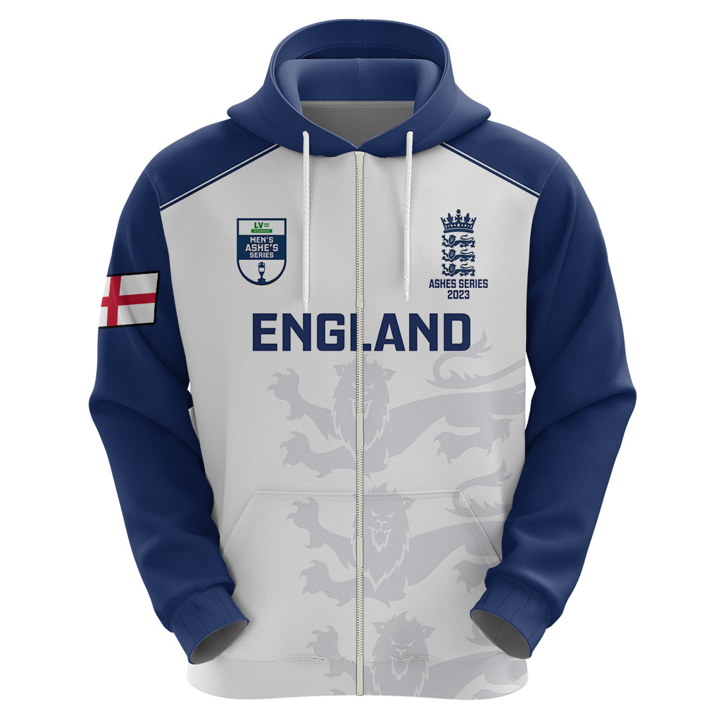 Personalised England Cricket Hoodie 2023 Ashes Sporty Version - Vibe Hoodie Shop